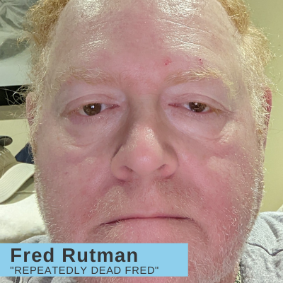 Fred Rutman aka Repeatedly Dead Fred on the Chapter X show